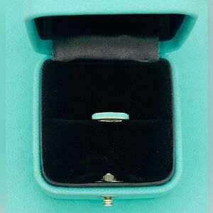 Tiffany & co enamel link retired silver clasping